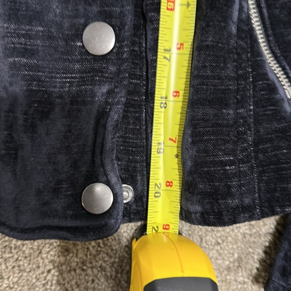 FREE PEOPLE from Dusk til Dawn Black Velvet Moto Jacket. Size Small NEW - Picture 16 of 16